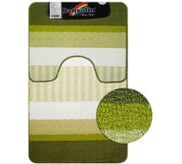 Коврик в ванную СТАР-ЛООП, двойной, ЗЕЛЁНЫЙ, 550 х 900, 550 х 450 мм, 100% полиэстер Санакс 00824
