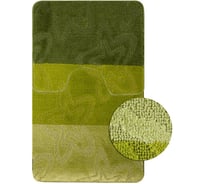 Коврик в ванную СИЛЬВЕР двойной, ЗЕЛЁНЫЙ, 60х100 + 50х60 см, 100% полиэстер Санакс 00206