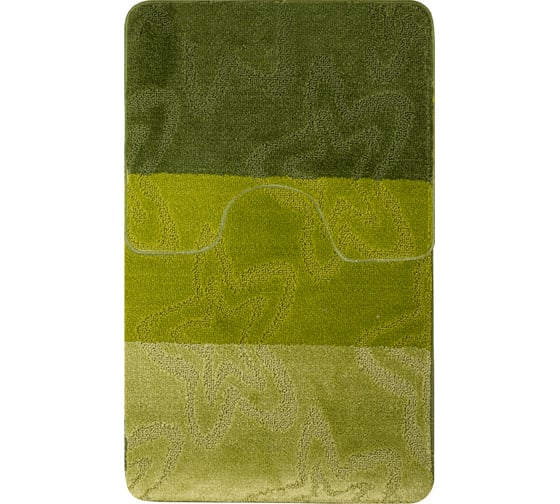 Коврик в ванную СИЛЬВЕР двойной, ЗЕЛЁНЫЙ, 60х100 + 50х60 см, 100% полиэстер Санакс 00206