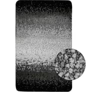 Коврик в ванную СИЛЬВЕР одинарный, чёрный ПЕРЕХОД, 50х80 см, 100% полиэстер Санакс 02213