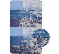 Коврик в ванную СИЛЬВЕР одинарный, синяя ЗЕБРА, 50х80 см, 100% полиэстер Санакс 02216