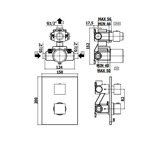 Смеситель Paffoni LEVEL 00273471 LEQ513CR