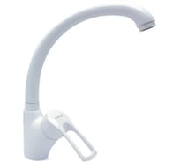 Смеситель для кухни DORON DС 2420W-N, шаровый, белый, излив высокий, п/г 011968