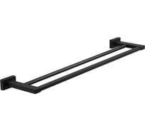 Полотенцедержатель двойной настенный ViEir нержавеющая сталь, черный, для ванной комнаты, V5018-C