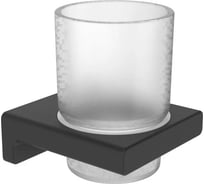 Стакан настенный VIEIR стеклянный, нержавеющая сталь, черный, V5205-C