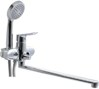 Смеситель для ванны DORON DВ 2127-35L, шаровый, хром, излив 350 мм, лейка 1 режим (1/10) 003350