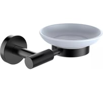 Мыльница VIEIR настенная стеклянная, держатель черный, V5503-C