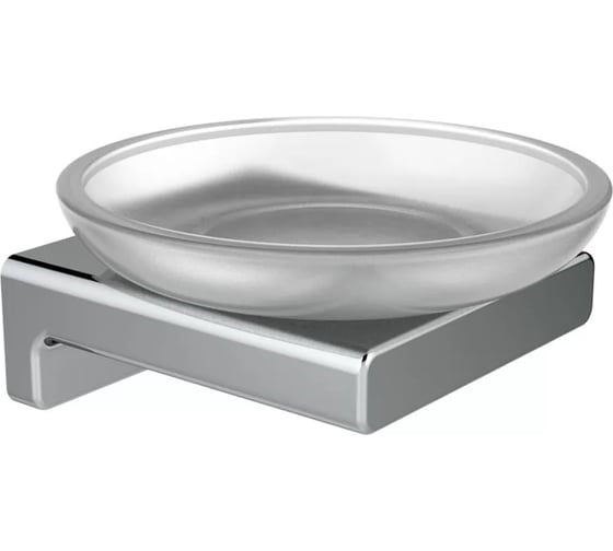 Мыльница VIEIR настенная стеклянная, нержавеющая сталь, хром, V5203 1