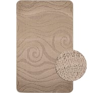 Коврик в ванную КЛАССИК УНИ 202018, одинарный БЕЖЕВЫЙ, 55х90 см, 100% полиэстер Санакс 00323