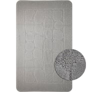 Коврик в ванную КЛАССИК УНИ камень, одинарный СЕРЫЙ, 55х90 см, 100% полиэстер Санакс 00332