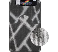 Коврик в ванную КРОСС-ЛООП, двойной, СЕРЫЙ, клетка, 500х800, 500х400 мм,100% полиэстер Санакс 00854