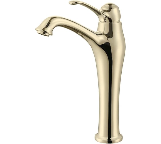 Смеситель для чаши однорычажный высокий ViEiR золото декоративное покрытие для накладной раковины V413512-E 1