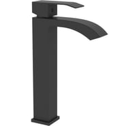 Смеситель для раковины-чаши однорычажный высокий ViEiR нерж сатин/черный для умывальника-чаши V303512-C