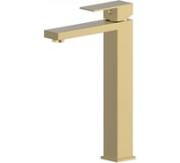 Смеситель для раковины-чаши ViEiR нержавеющая сталь матовое золото высокий однорычажный для умывальника-чаши V363512-S