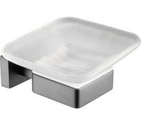 Мыльница настенная стеклянная ViEir, графит, V5003-G