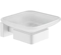 Мыльница настенная стеклянная ViEir, белый, V5003-F