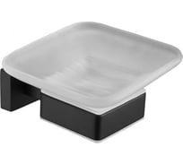 Мыльница настенная стеклянная ViEir, черный, V5003-C