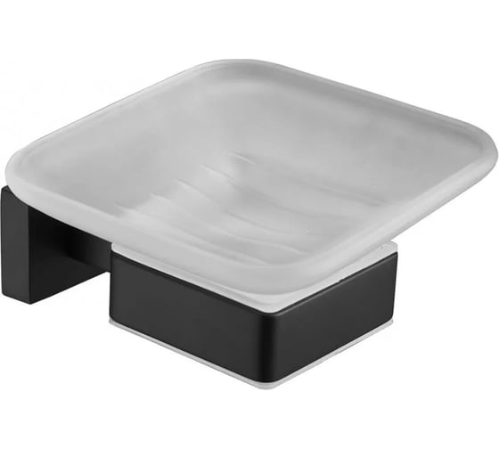 Мыльница настенная стеклянная ViEir, черный, V5003-C 1