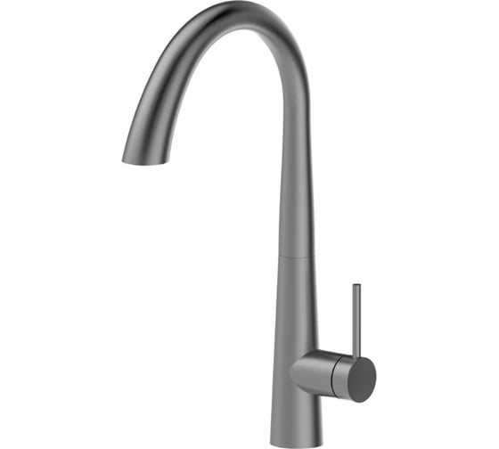 Смеситель для кухни однорычажный ViEiR высокий с выдвижной лейкой графит для кухонной мойки V15058-G 1