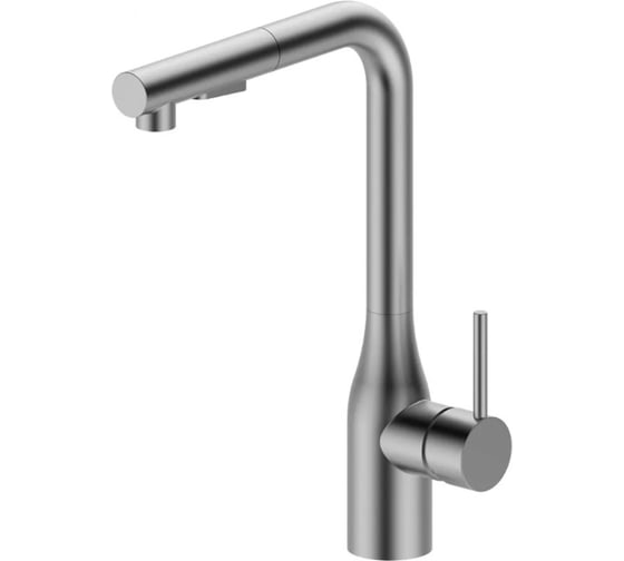 Смеситель для кухни однорычажный ViEiR высокий с выдвижной лейкой графит для кухонной мойки V15053-G 1