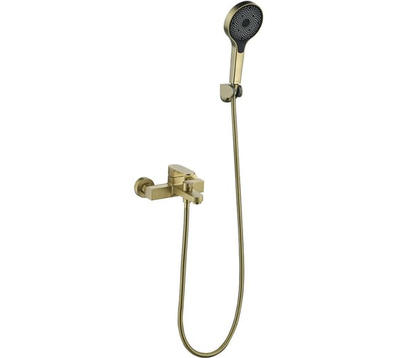 Смеситель для ванны однорычажный ViEiR с коротким изливом матовое золото для ванны и душа V283531-S 1