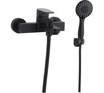 Смеситель для ванны однорычажный ViEiR с коротким изливом черный для ванны и душа V283531-C