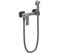 Смеситель однорычажный ViEiR с гигиеническим душем графит настенный комплект для биде V362552-G