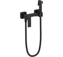 Смеситель однорычажный ViEiR с гигиеническим душем черный настенный комплект для биде V362552-C