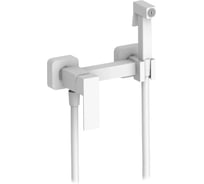 Смеситель однорычажный ViEiR с гигиеническим душем белый настенный комплект для биде V362552-F