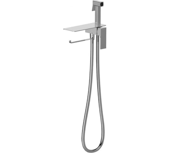 Смеситель встроенный ViEiR с гигиеническим душем полкой и держателем полотенца хром для биде и гигиенического душа V393052 1