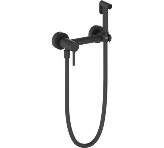 Смеситель настенный ViEiR с гигиеническим душем черный комплект со шлангом и лейкой V462552-C 1