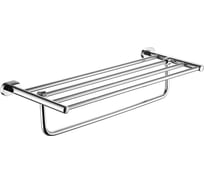 Полотенцедержатель с полкой ViEir для ванной, нержавеющая сталь, хром, V5119