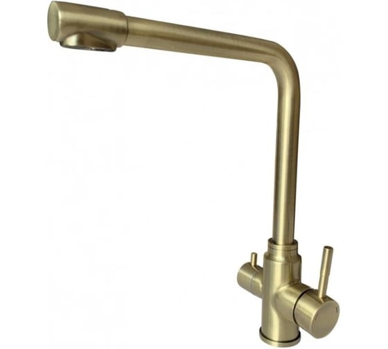 Смеситель для кухни ViEiR под фильтр высокий Г-образный излив, нержавеющая сталь, бронза V15026-D 1