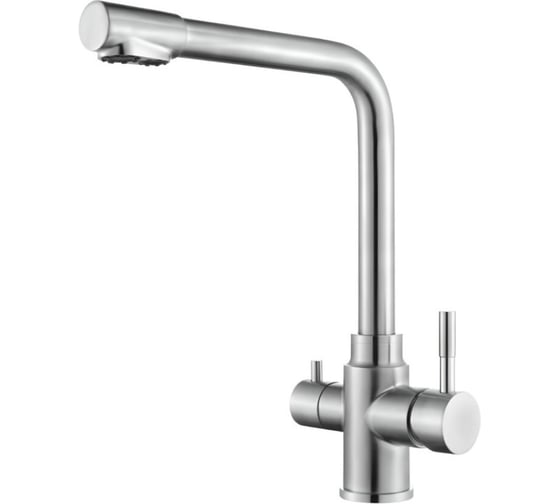 Смеситель для кухни ViEiR под фильтр высокий Г-образный излив, нержавеющая сталь, сатин V15026 1