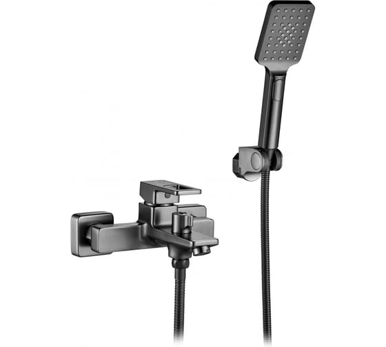 Смеситель однорычажный для ванны ViEiR, короткий излив, латунь, настенный монтаж, графит V353531-G 1