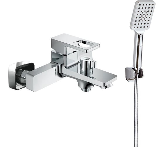 Смеситель однорычажный для ванны ViEiR, короткий излив, латунь, настенный монтаж, хром V353531 1