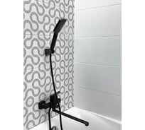 Смеситель однорычажный для ванны ViEiR, длинный излив, латунь, настенный монтаж, графит V353541-G