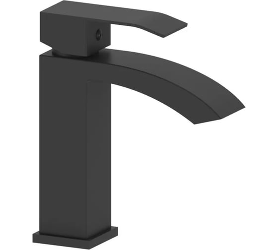 Смеситель для раковины однорычажный ViEiR нержавеющая сталь, сатин/черный 303511-C 1