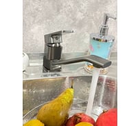 Смеситель для раковины ViEiR поворотный, однорычажный, латунь, графит V113511-G