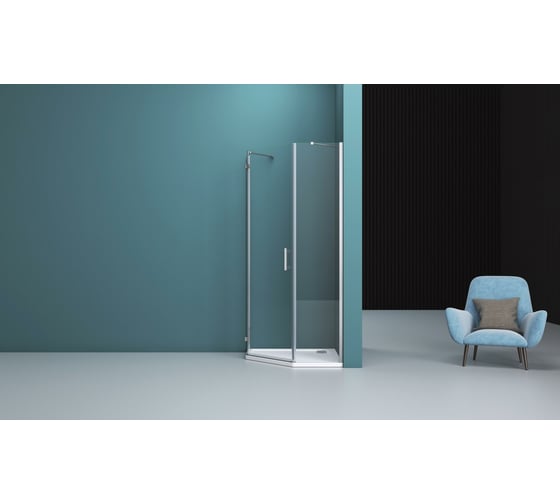 Душевой уголок BelBagno KRAFT-P-1-90-C-Cr-L