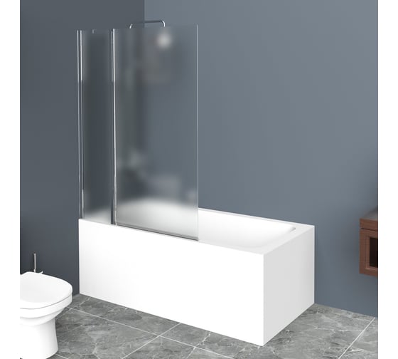 Душевая шторка на ванну-L BelBagno UNO-V-11-120/150-P-Cr 1