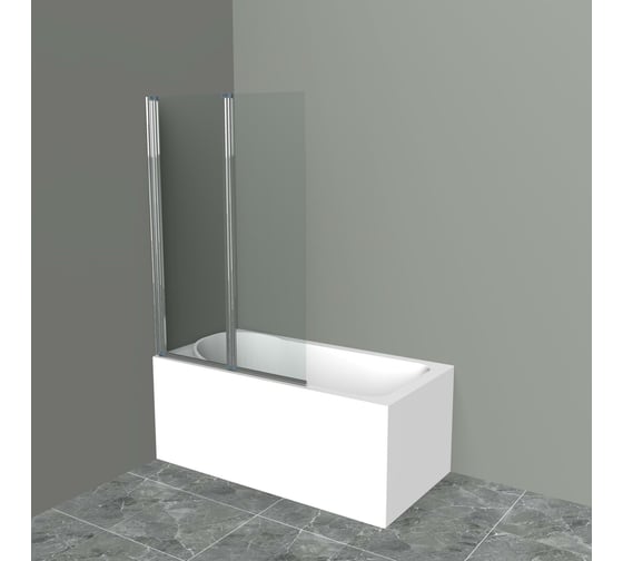 Душевая шторка на ванну BelBagno UNO-V-21-100/150-C-Cr