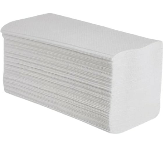 Листовые полотенца Proff Comfort V сложения, 1 слой, 250 листов, 23x24, белые, целлюлоза 113034