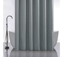 Штора однотонная САНАКС графит, в ванную комнату - полиэстэр 180х180 03-18