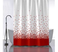 Штора САНАКС с рисунком романтика , в ванную комнату, без колец - полиэстэр, 180 х 180 см. 01-120