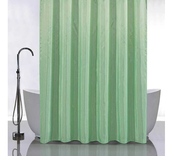 Штора однотонная Санакс салатовая, в ванную комнату, полиэстэр 03-05 1