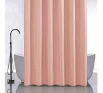 Штора однотонная САНАКС персик, в ванную комнату - полиэстэр 180х180 03-19
