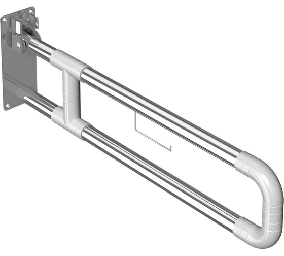 Поручень для туалета настенный откидной с бумагодержателем
