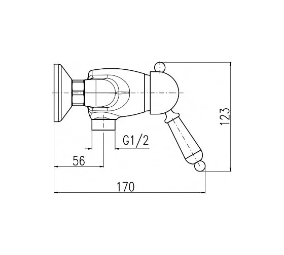 Смеситель для душа RavSlezak Labe L581.5CMATZ