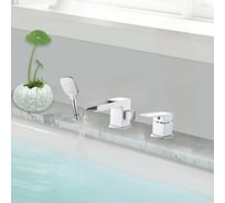 Смеситель на борт ванны ViEiR водопад белый, 3 отверстия V393532-F